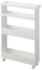 Scaffale per il bagno bianco opaco in acciaio su ruote 48x80,5 cm Tower – YAMAZAKI