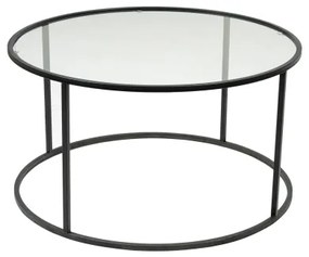 Tavolino BERLIN 45x80 cm nero/limpido