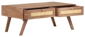Tavolino da salotto in legno massello di mango 100x60x40 cm