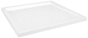 Piatto Doccia con Superficie Puntinata Bianco 90x90x4 cm in ABS