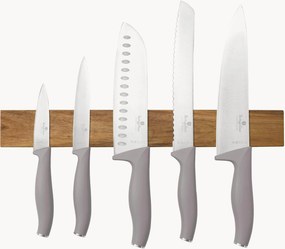 Set di coltelli da cucina con supporto magnetico Taupe, set da 6