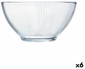Ciotola Luminarc Stripy Colazione Trasparente Vetro (500 ml) (6 Unità)