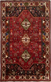 Shiraz Tappeto persiano 170 x 270 Rosso (Iran) Annodato A Mano