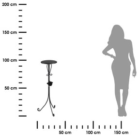 Portafiori 95x39 cm nero