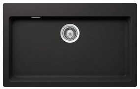 Lavello integrato 1 vasca SCHOCK Primus N100XL quarzo L 50 x L 79 cm nero