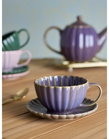 Tazzina per cappuccino viola in gres 220 ml Latina – Bloomingville