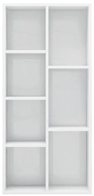 Libreria bianca lucida 50x25x106 cm in truciolato