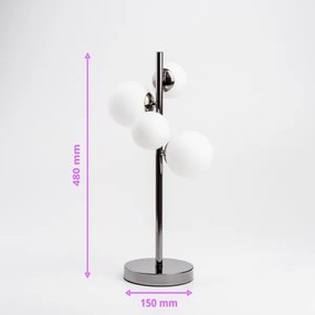 Brilagi - Lampada da tavolo LED MILLA 4xG9/3W/230V cromo lucido/bianco