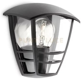 Applique da esterno creek down nero risparmio energetico