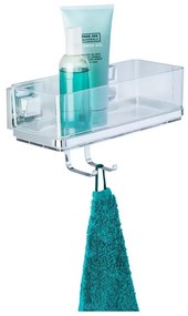 WENKO 22694100-Mensola VACUUM-LOC QUADRO ED 25,5x15 cm argento/cromo lucido/trasparente