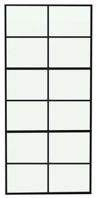 Anta per porta scorrevole esterno muro 12V satinata, in alluminio nero L 96 x H 220 cm spessore 20 mm, apertura reversibile