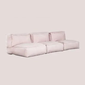 Divano componibile da giardino 3 pezzi Dojans Rosa Marshmallow - Sklum