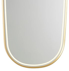 Specchio da bagno moderno oro con LED e dimmer tattile - Geraldien