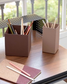 Kave Home - Set Comella di 2 portamatite metallici multicolore