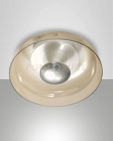 Vintage  plafoniera ambra a led 3000k - 15w - 1510 lm n metallo e v...