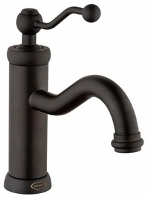 Rubinetto per lavabo a canna media getto laminare cristallino Lingaa nero spazzolato opaco JACUZZI RUBINETTERIA
