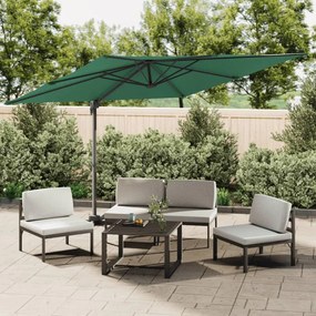 Ombrellone A Sbalzo Led Verde 400x300 Cm /