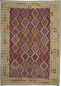 Kilim Tappeto 290 x 210 Viola (Pakistan) Tessuto A Mano