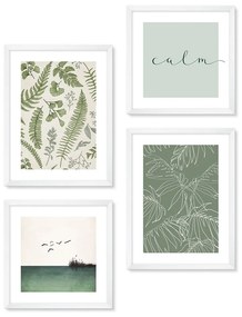 Set di 4 poster in cornice 30x40 cm Calm - knor