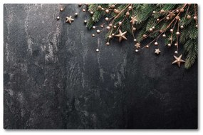 Tagliere in vetro Ornamenti di stelle di Natale dell'albero di Natale 60x52 cm