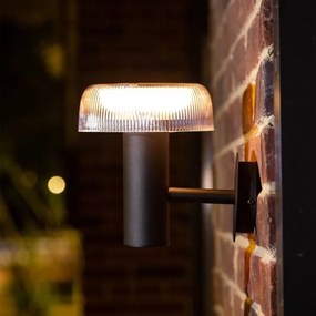 Zuma Line WT33111 - Lampada solare da parete BLUET LED/2,5W/2000mAh IP44 nero