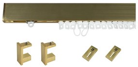 Kit per binario tenda  desna dritto oro in alluminio 200 cm
