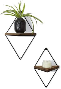 SET 2x Mensola da parete in abete