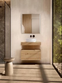 Armadietto bagno a terra Element VISOBATH 1 cassetto P 46 x L 59.5 x H 34.5 cm roble costa placcato compensato