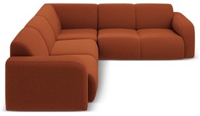 Divano angolare marrone in tessuto bouclé (angolo variabile / a L) Molino - Micadoni Home