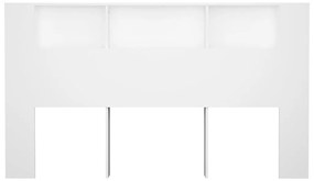 Testiera con scomparti bianca 180x18,5x104,5 cm