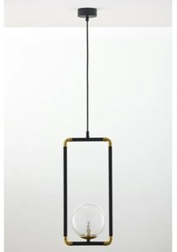 Jupiter 2023 - Lampadario a sospensione con filo ZAFRA 1xG9/10W/230V nero/oro/limpido