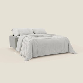 Alaya Divano letto matrimoniale dai morbidi cuscini in tessuto impermeabile T03 grigio chiaro