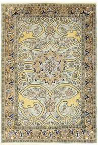 Ghom Tappeto 160 x 100 Blu (Iran) Annodato A Mano