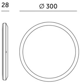 Lampada LED bagno NIVERA LED/24W/230V IP54 Ø30 cm nera con sensore + DO