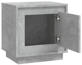 Comodino Grigio Cemento 44x35x45 cm in Legno Multistrato
