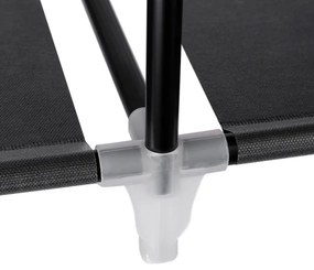 Armadio salvaspazio in tessuto MATIS 150x175 cm, nero, con ripiani e asta appendiabiti