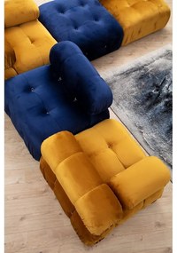 Modulo divano in velluto blu scuro (pezzo centrale) Bubble - Artie