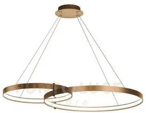 Anello lampadario a sospensione doppio rame spazzolato 3000k 6033lm...