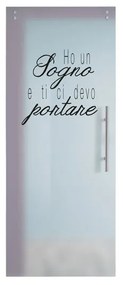 Anta per porta scorrevole esterno muro Sogno in vetro nero, L 88 x H 215 cm spessore 10 mm, apertura sinistra