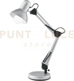 Lampada da lettura architetto silver con base di appoggio e fissagg...