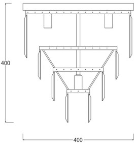 Brilagi - Plafoniera LED in cristallo MOZART 5xE14/40W/230V dorata