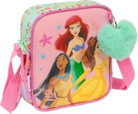 Borsa a Tracolla Disney Princess Bloom Verde Rosa 16 x 18 x 4 cm