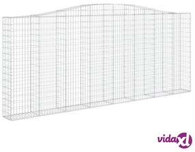 vidaXL Cesto Gabbione ad Arco 400x30x160/180 cm Ferro Zincato
