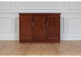 Armadietto basso per ufficio o studio in stile classico a 3 ante C635B