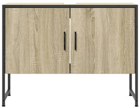 Mobile lavabo bagno rovere sonoma 60x30x60 cm legno multistrato