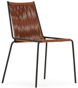 Sedie da pranzo in set color terracotta in metallo impilabili 2 pz Emily – Marckeric