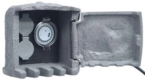 Presa Da Esterno 2 Spine Con Timer İn Poliresina Grigia /
