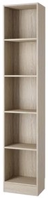 Libreria Ufficio Modulare 4 Ripiani 41x27x203 Effetto Legno Working