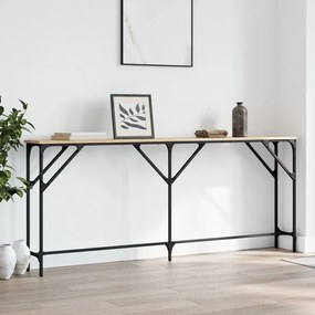 Tavolo Consolle Rovere Sonoma 180x23x75 Cm İn Legno Multistrato /