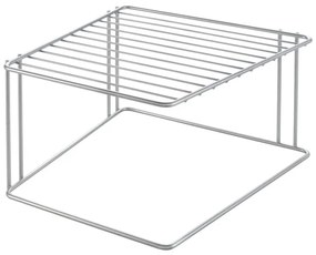 Ripiano aggiuntivo argentato in acciaio 25x25 cm Boxe – Metaltex